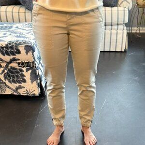 CAbi Light Taupe Ankle Pants, Skinny, Size 0